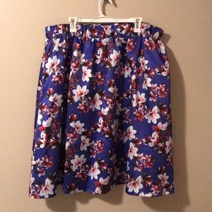Blue floral skirt 22/24